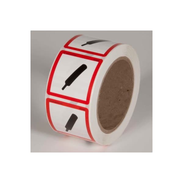 Top Tape And Label INCOM GHS1304 GHS "Gas Cylinder" Pictogram Label, 2" x 2", 500/Roll GHS 1304.00 - main